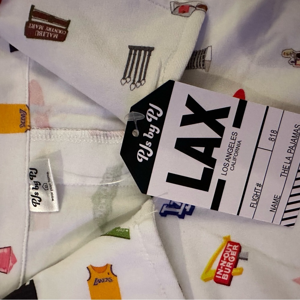 PJ by PJ Los Angeles, CA  2-piece pajamas size M/LG NWT - Picture 6 of 8